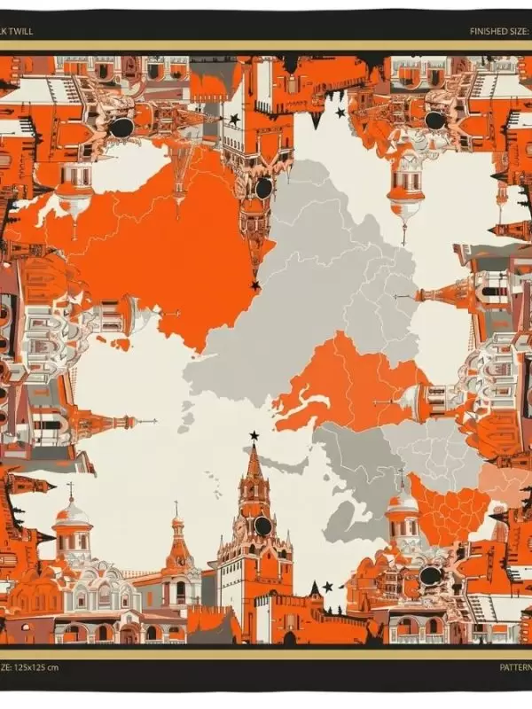 Khăn lụa tơ tằm in họa tiết nghệ thuật