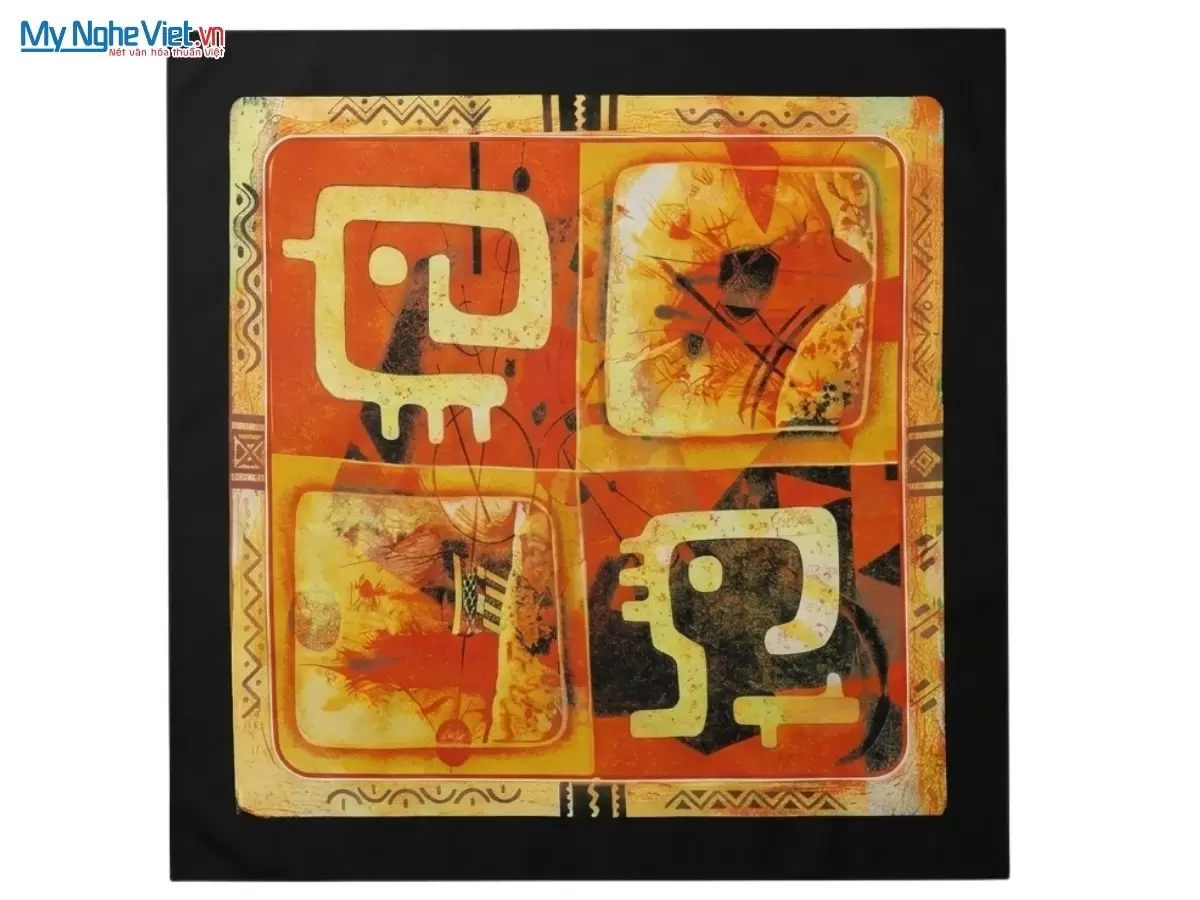 Khăn lụa tơ tằm in họa tiết nghệ thuật