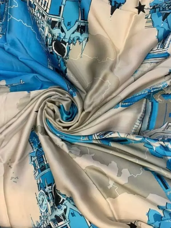 Khăn lụa tơ tằm in họa tiết nghệ thuật