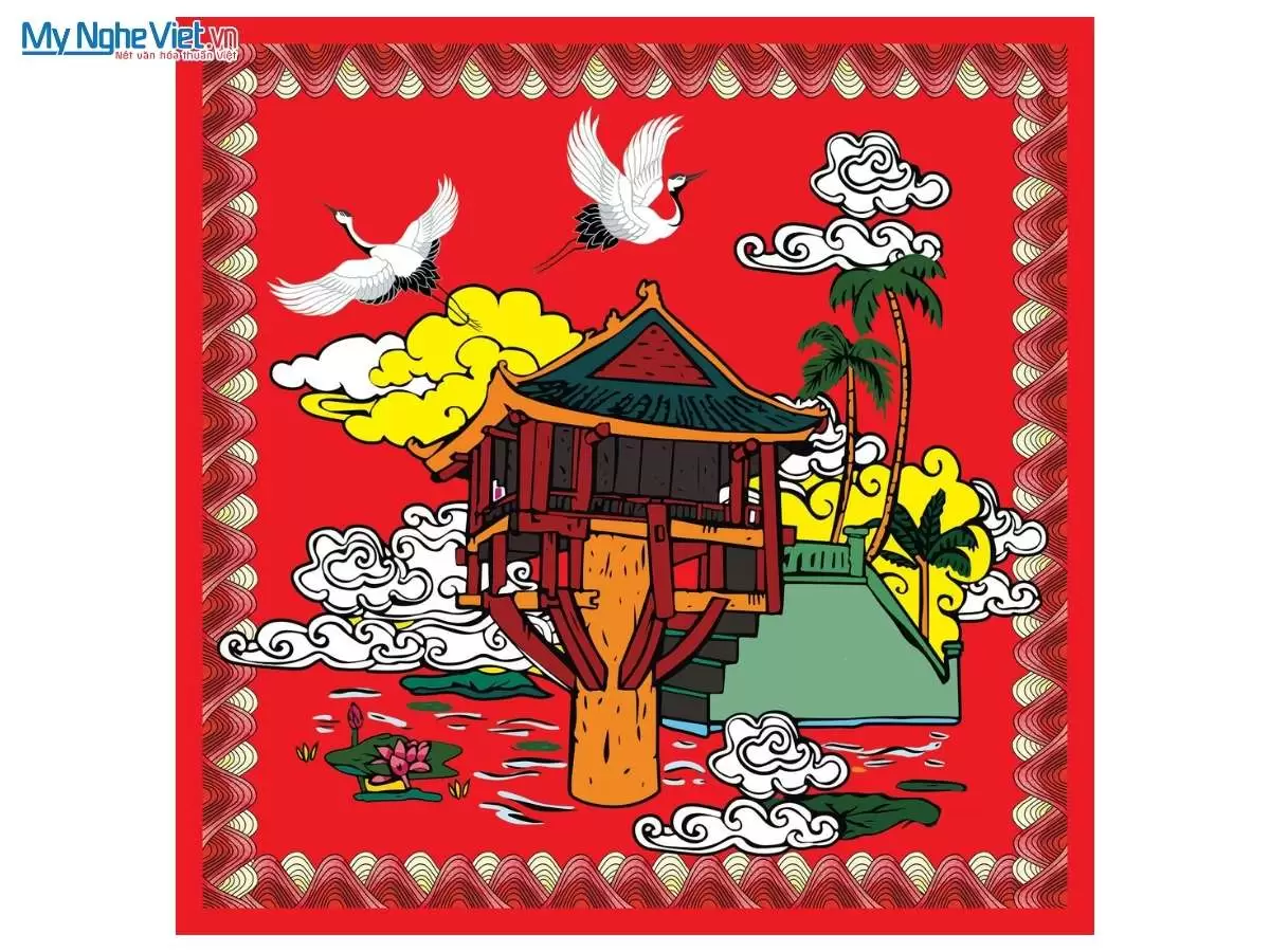 Khăn lụa tơ tằm in họa tiết nghệ thuật