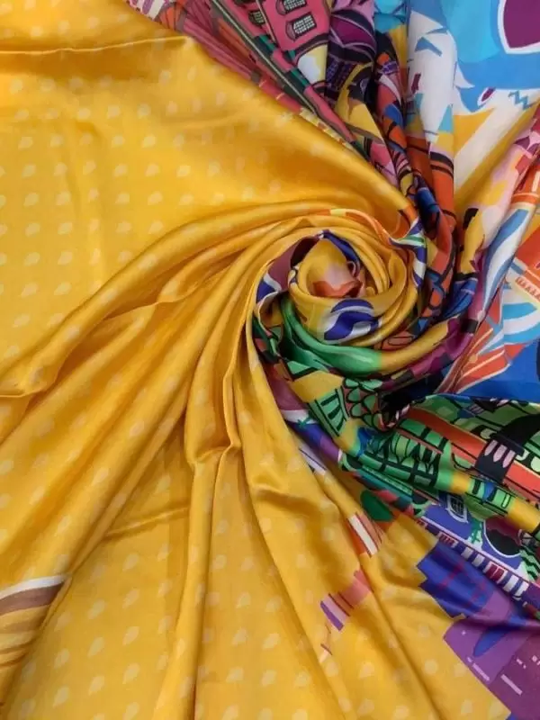 Khăn lụa tơ tằm in họa tiết nghệ thuật