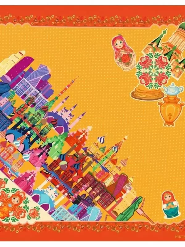 Khăn lụa tơ tằm in họa tiết nghệ thuật