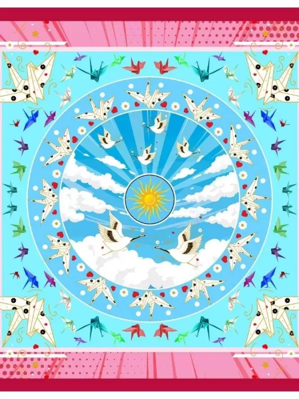 Khăn lụa tơ tằm in họa tiết nghệ thuật