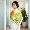 Khăn lụa tơ tằm in họa tiết nghệ thuật