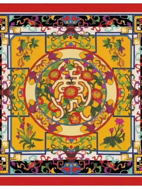 Khăn lụa tơ tằm in họa tiết nghệ thuật