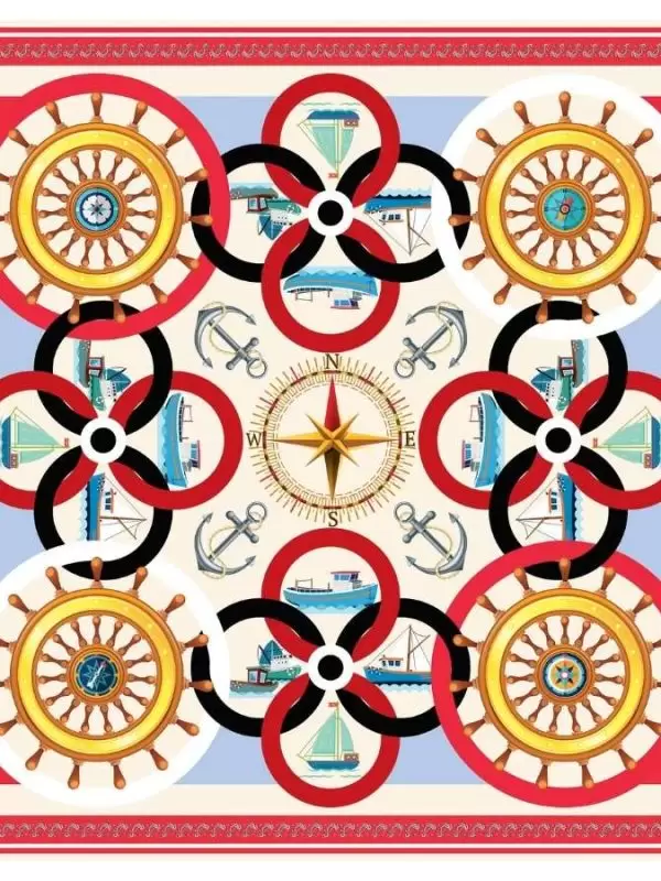 Khăn lụa tơ tằm in họa tiết nghệ thuật