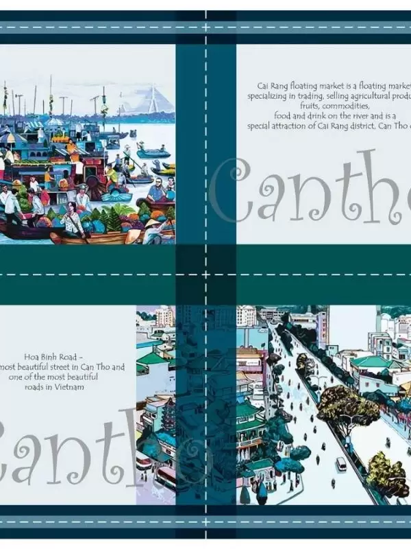 Khăn lụa tơ tằm in họa tiết nghệ thuật