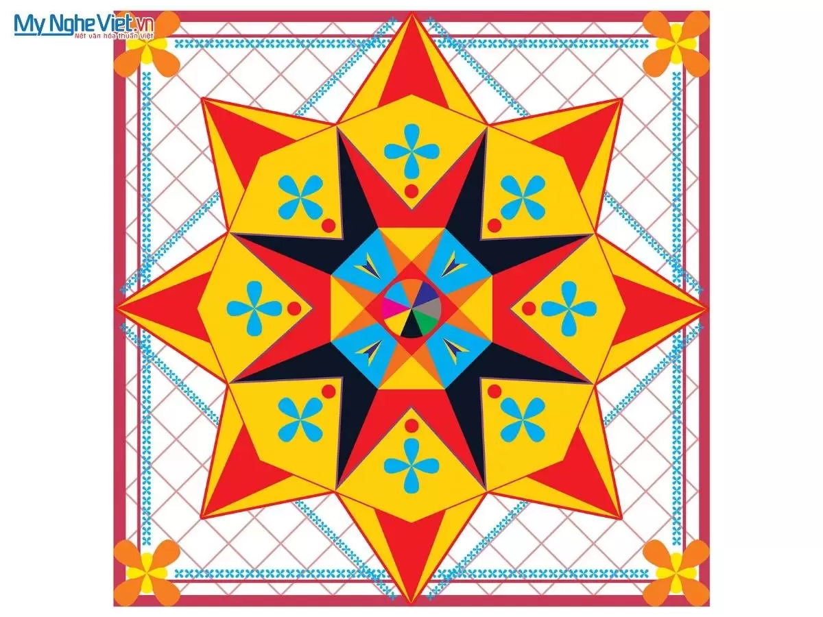 Khăn lụa tơ tằm in họa tiết nghệ thuật