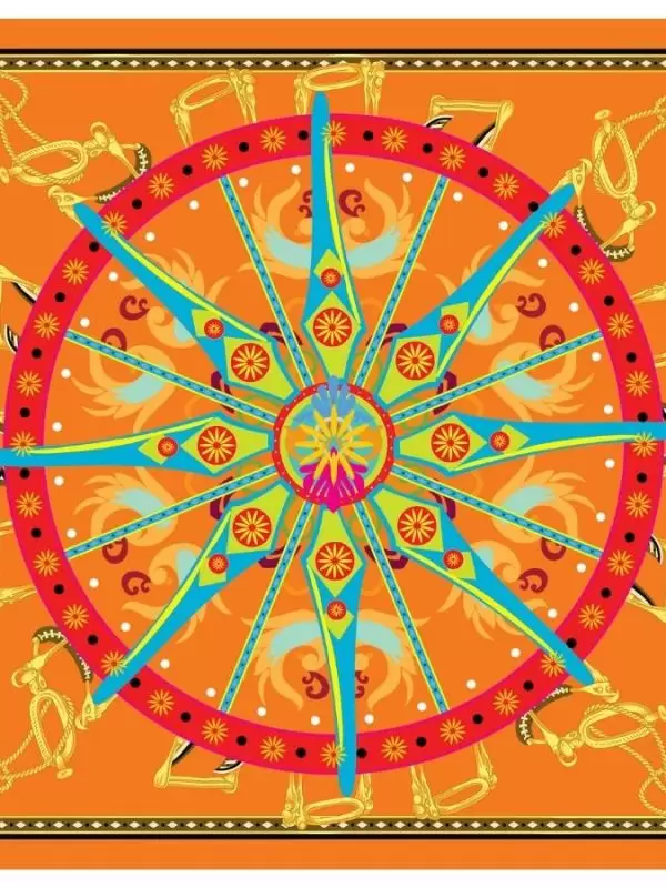 Khăn lụa tơ tằm in họa tiết nghệ thuật