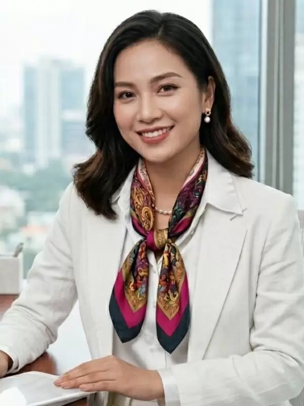 Khăn lụa tơ tằm in họa tiết nghệ thuật