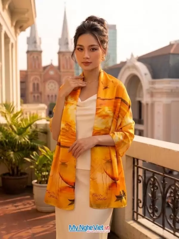 Khăn lụa in