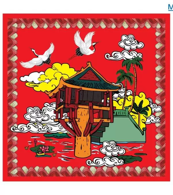 Khăn lụa tơ tằm in họa tiết nghệ thuật cao cấp