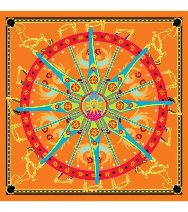 Khăn lụa tơ tằm in họa tiết nghệ thuật cao cấp