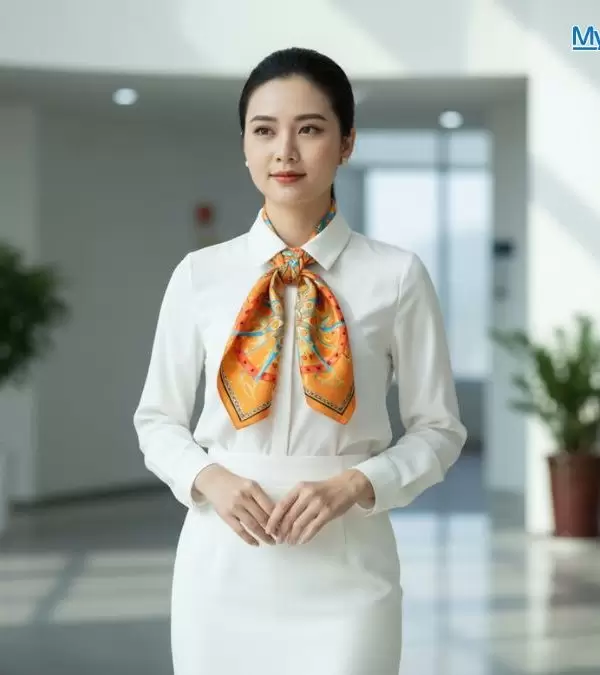 Khăn lụa tơ tằm in họa tiết nghệ thuật cao cấp