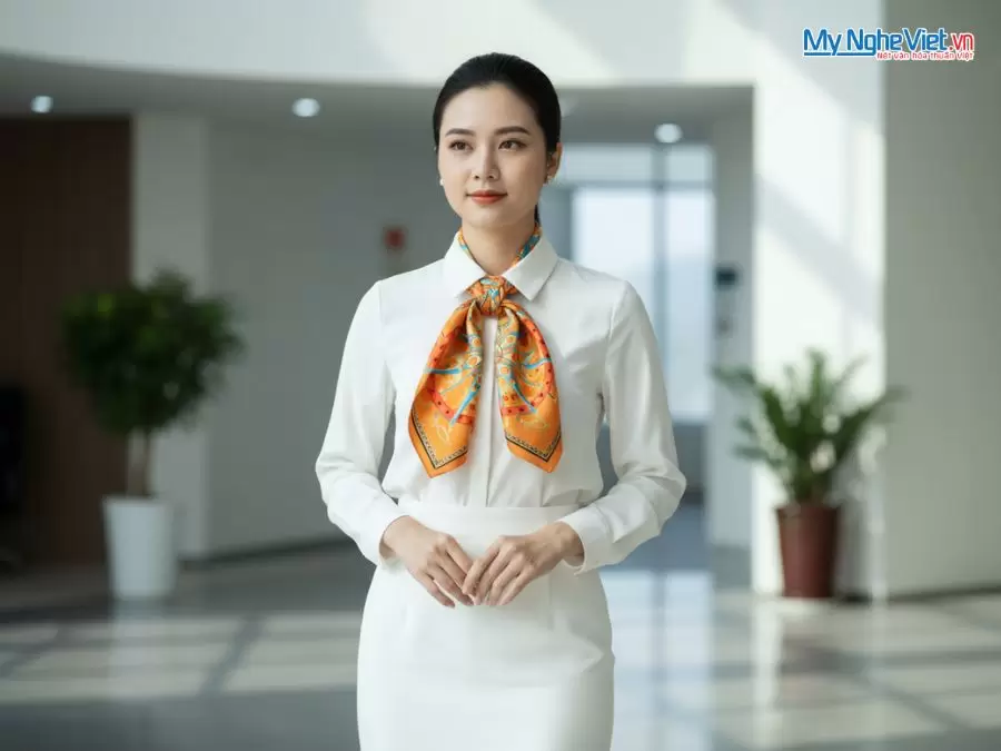 Khăn lụa tơ tằm in họa tiết nghệ thuật cao cấp