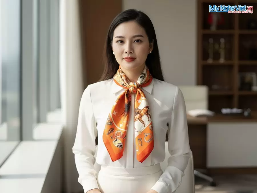 Khăn Lụa Tơ Tằm 100% Silk In Họa Tiết Nghệ Thuật