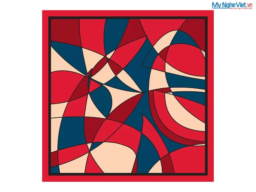 Khăn lụa tơ tằm in họa tiết nghệ thuật cao cấp