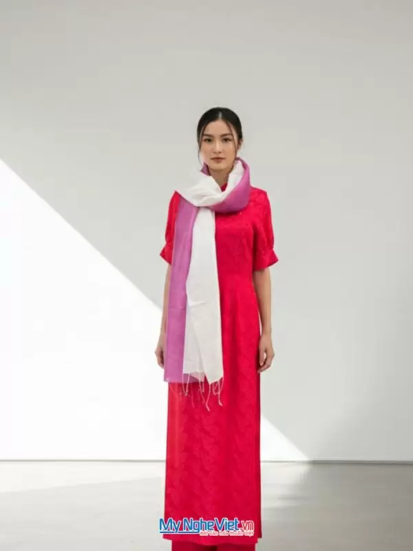Khăn Lụa Tơ Tằm Loang 100% Silk 87x180cm MNV-KLNC87180/12