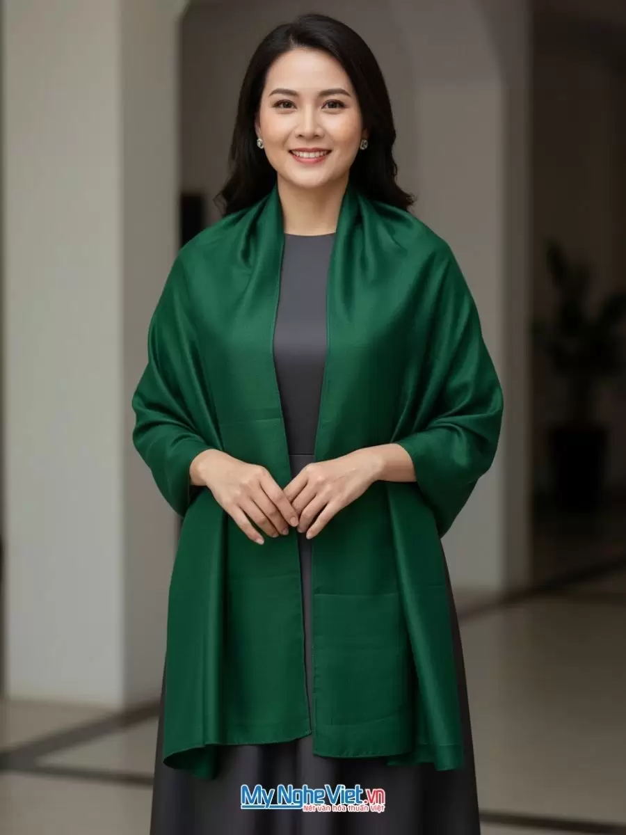 Khăn lụa đũi choàng cổ 100% tơ tằm