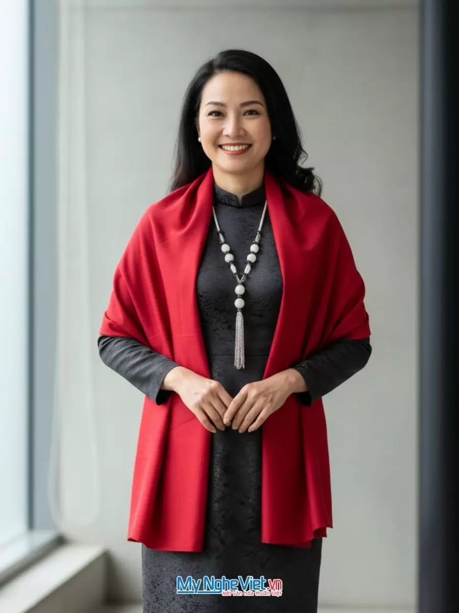Khăn lụa đũi choàng cổ 100% tơ tằm