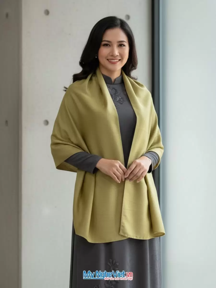 Khăn lụa đũi choàng cổ 100% tơ tằm