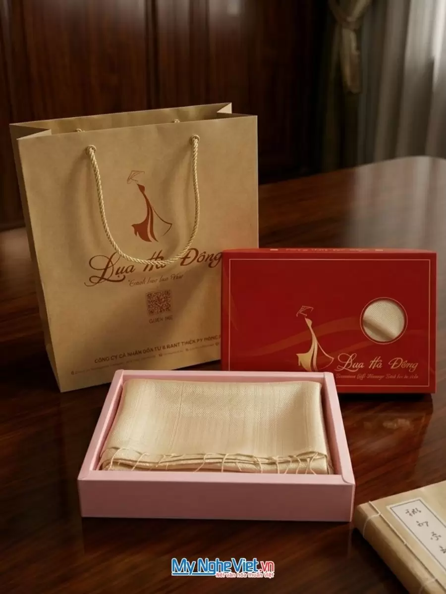 Khăn lụa tơ tằm 100% silk cao cấp màu be trơn