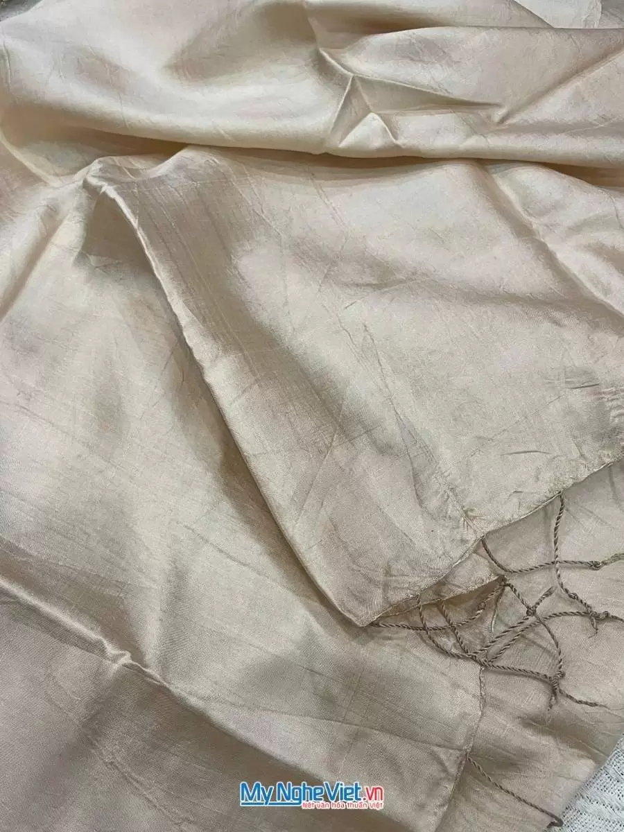 Khăn lụa tơ tằm 100% silk cao cấp màu be trơn
