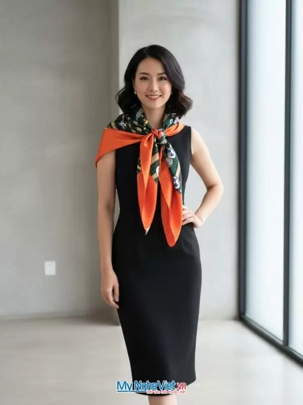 Khăn lụa tơ tằm in họa tiết 100% silk