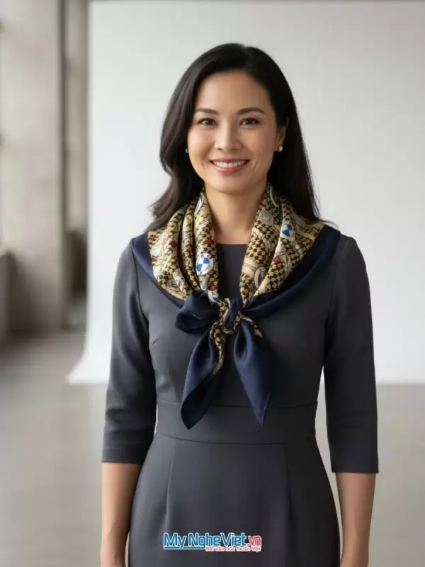 Khăn lụa tơ tằm in họa tiết 100% silk