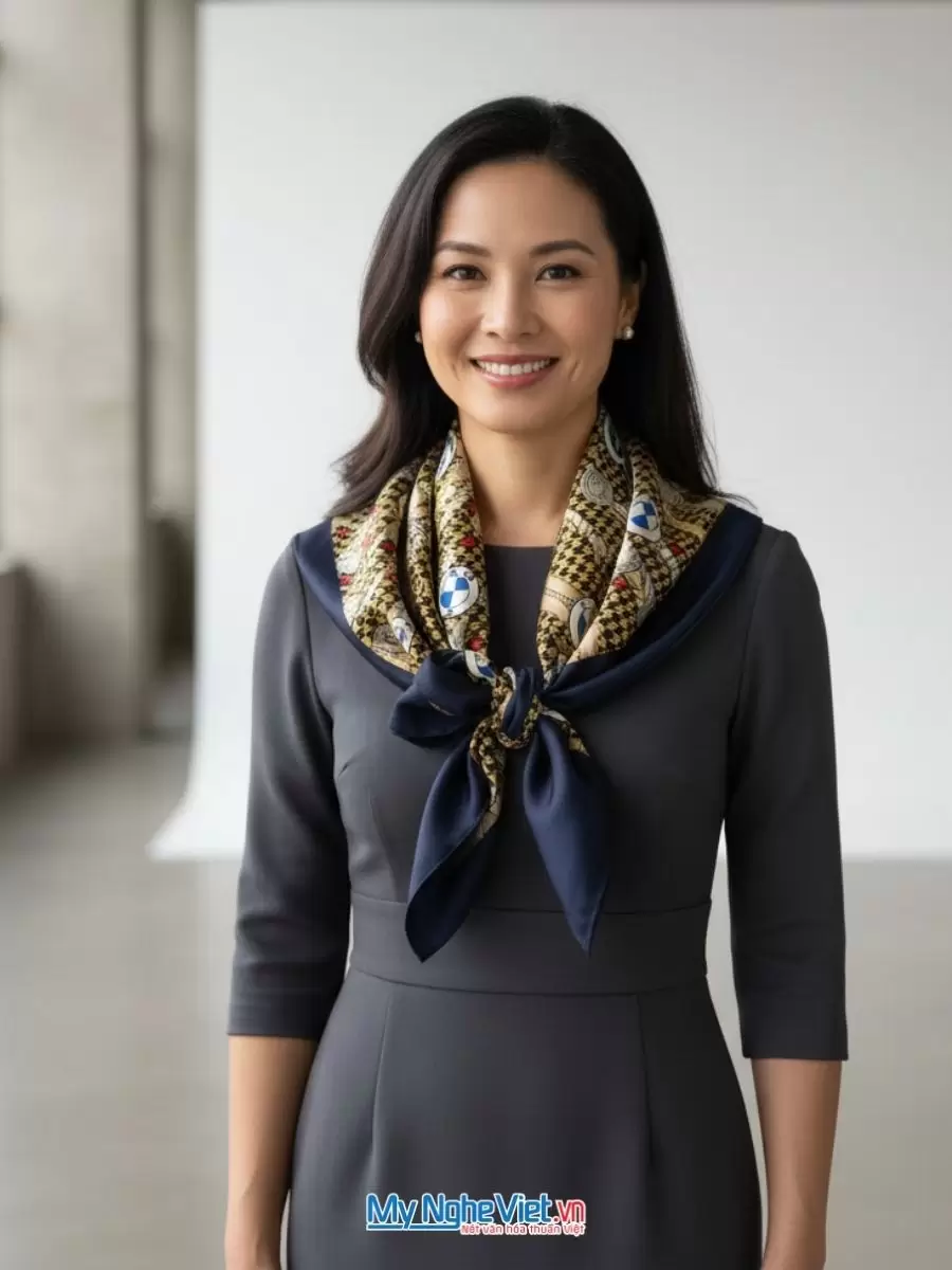 Khăn lụa tơ tằm in họa tiết 100% silk