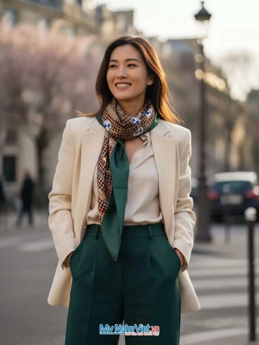Khăn lụa tơ tằm in họa tiết 100% silk