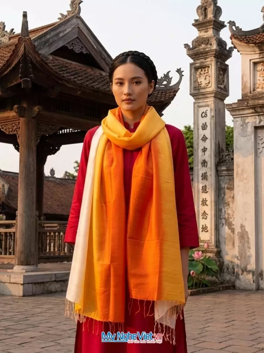 Khăn lụa tơ tằm loang 100% silk cao cấp