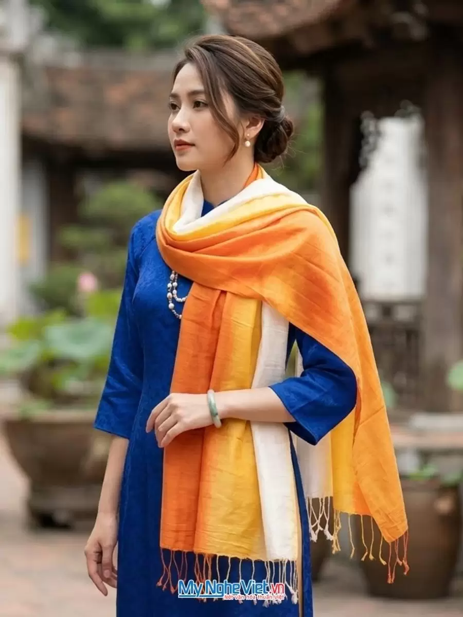 Khăn lụa tơ tằm loang 100% silk cao cấp