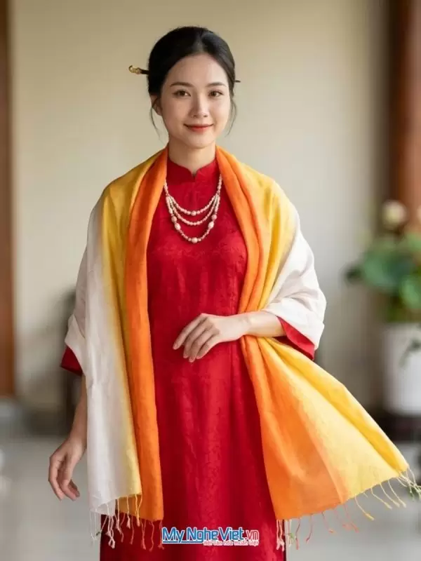 Khăn lụa tơ tằm loang 100% silk cao cấp