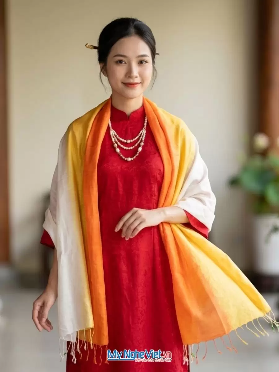 Khăn lụa tơ tằm loang 100% silk cao cấp