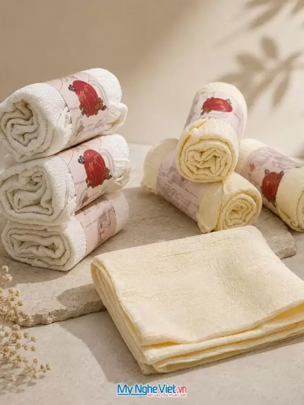 Khăn mặt 100% tơ tằm tự nhiên cao cấp