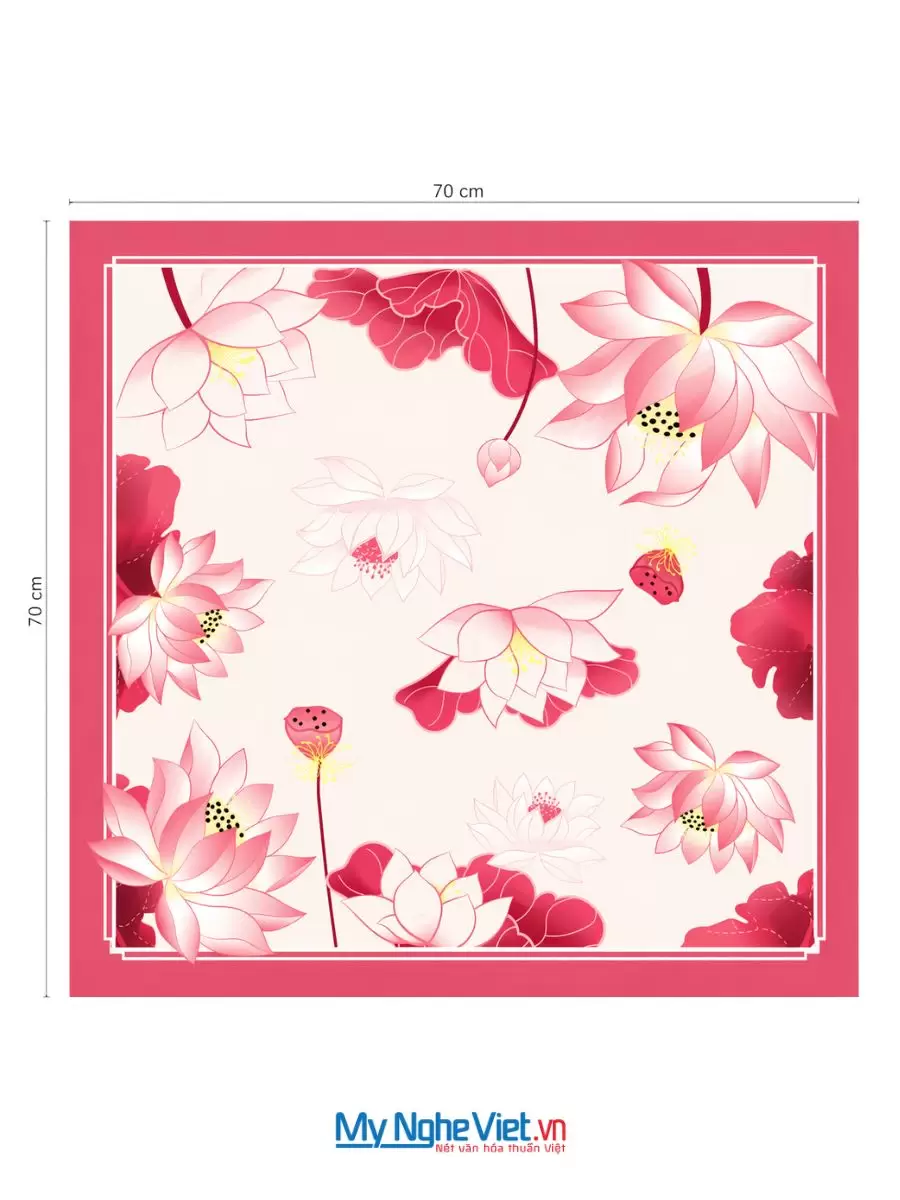 Khăn Lụa Tơ Tằm In Họa Tiết 100% Silk Nhiều Mẫu KLPM88 - Ảnh 2
