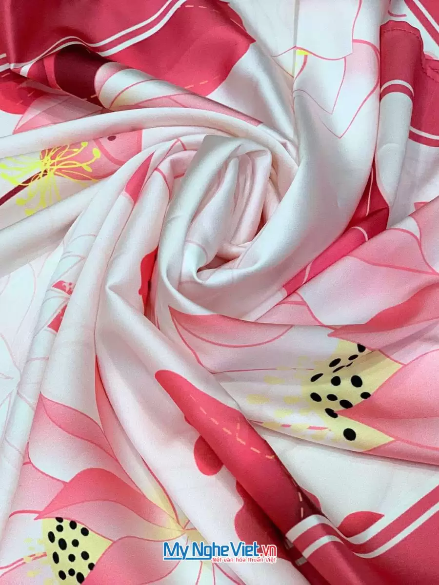 Khăn Lụa Tơ Tằm In Họa Tiết 100% Silk Nhiều Mẫu KLPM88 - Ảnh 5