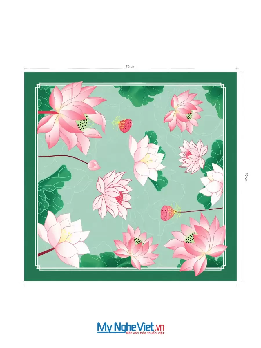 Khăn Lụa Tơ Tằm In Họa Tiết 100% Silk Nhiều Mẫu KLPM88 - Ảnh 8