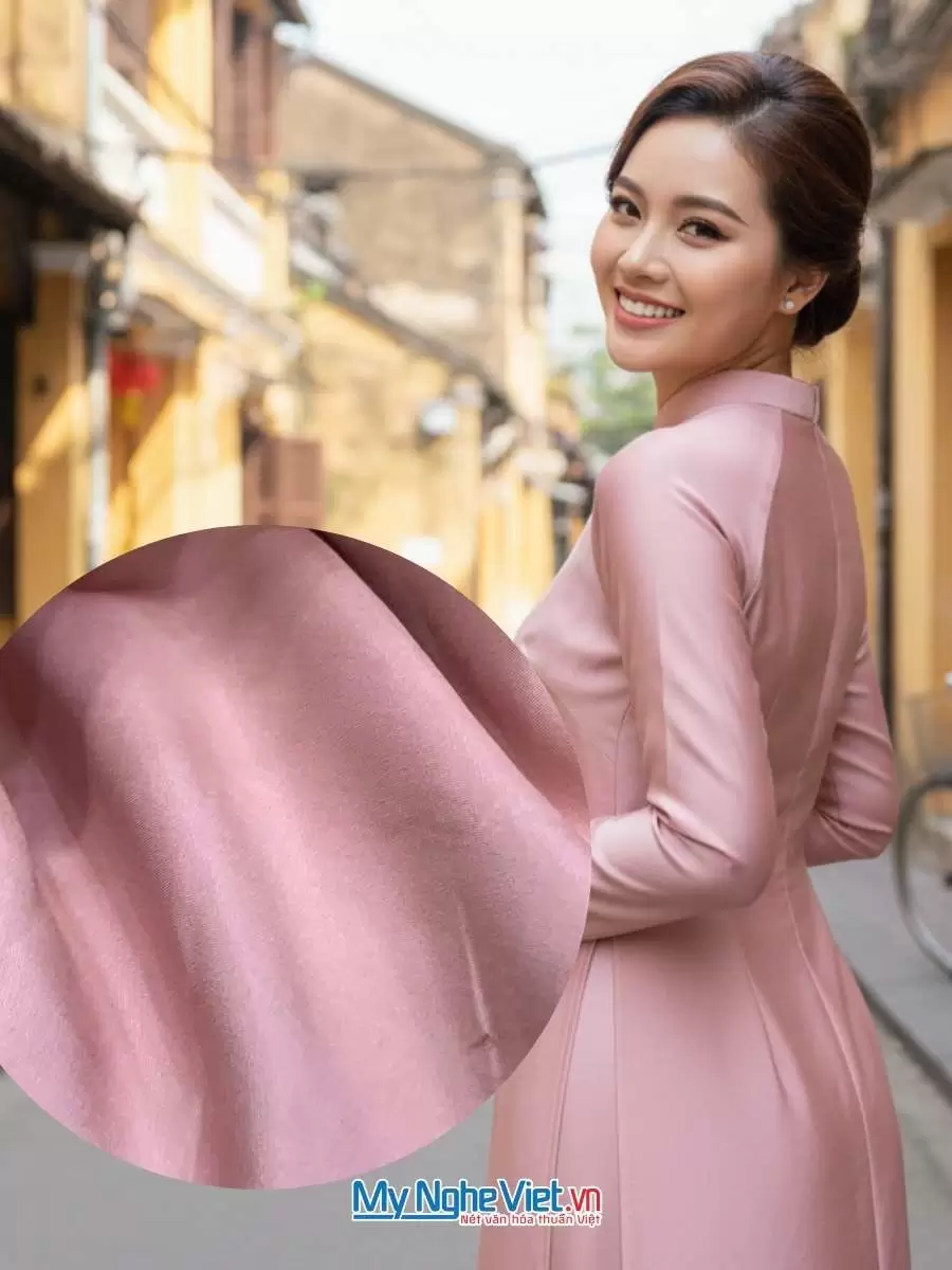 Vải lụa satin hồng ruốc 1m LNL121-2.3-1