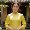 Áo lụa tơ tằm may sẵn họa tiết mai nhí