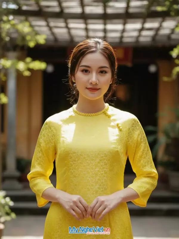 Áo lụa tơ tằm may sẵn họa tiết mai nhí