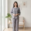 Đồ bộ lụa tơ tằm họa tiết lựu trúc tơ tằm