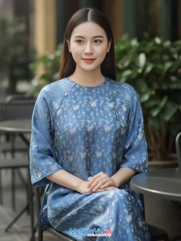 Đồ bộ lụa tơ tằm họa tiết lựu trúc tơ tằm