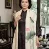 Khăn lụa đũi tơ tằm thêu tay hoa sen 100% silk cao cấp