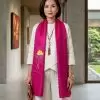 Khăn lụa tơ tằm thêu tay cao cấp