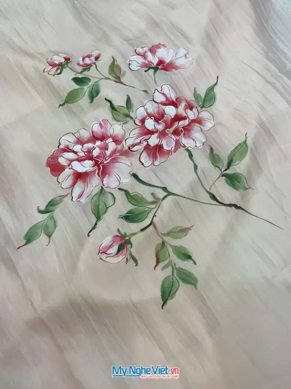 Khăn lụa tơ tằm vẽ tay cao cấp 100% silk