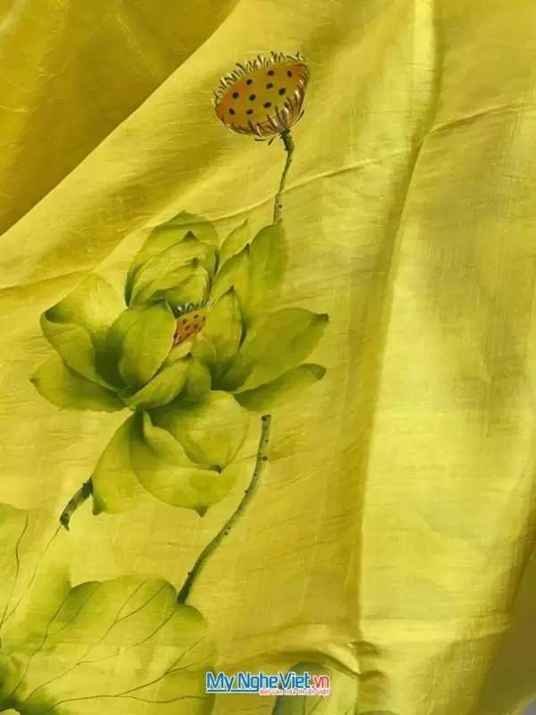 Khăn lụa tơ tằm vẽ tay cao cấp 100% silk