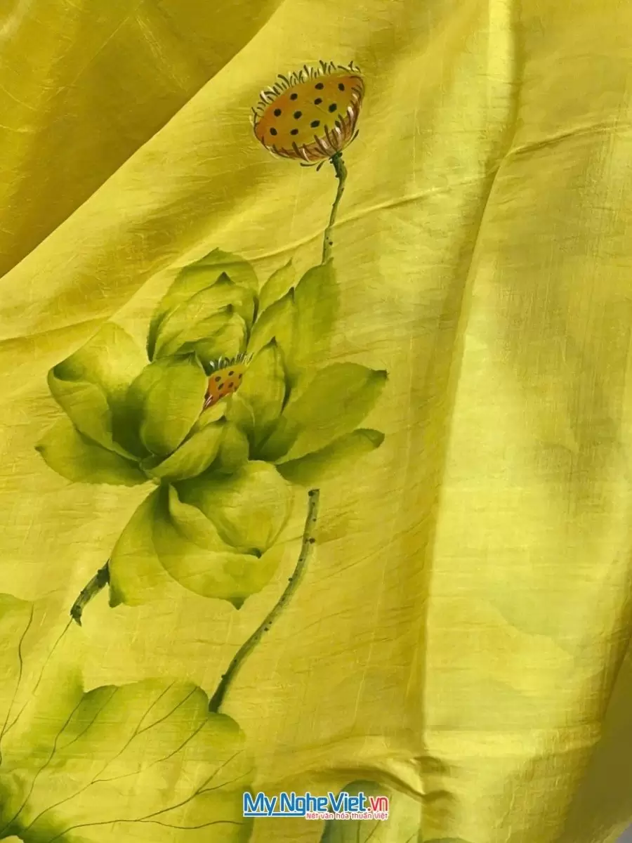 Khăn lụa tơ tằm vẽ tay cao cấp 100% silk