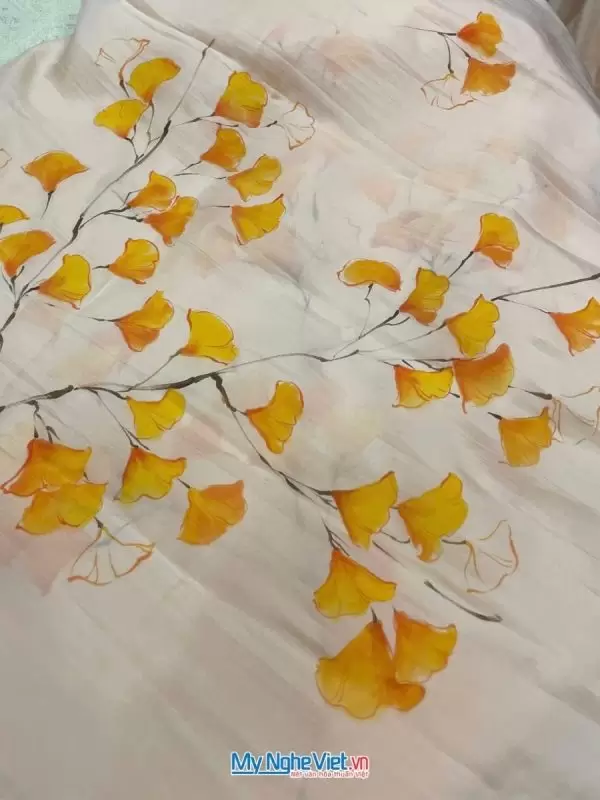 Khăn lụa tơ tằm vẽ tay cao cấp 100% silk